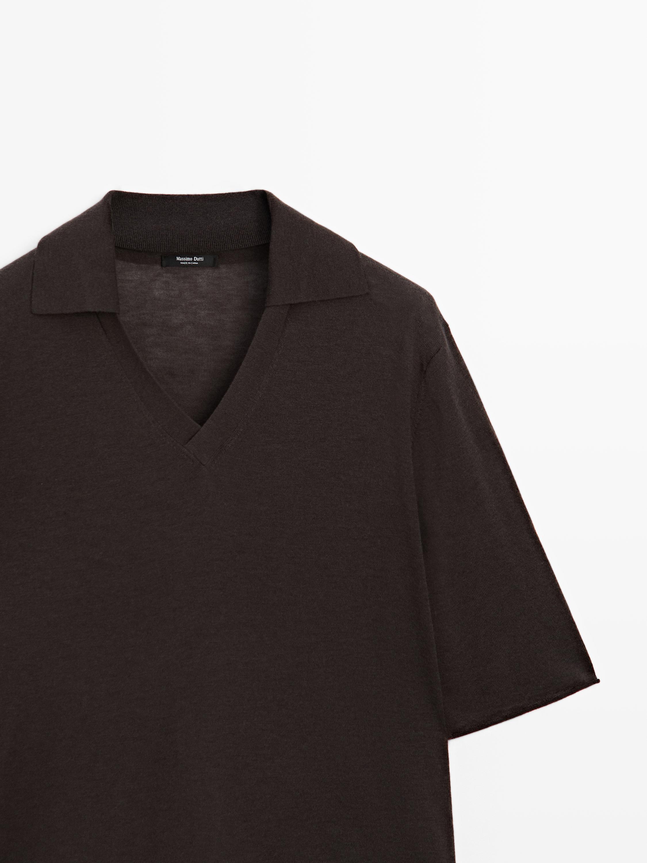 Oversize silk and wool blend knit sweater